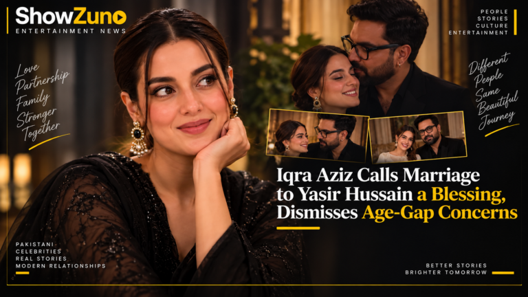 Sajal Aly featured in ShowZuno editorial artwork for her Zanjeerein performance