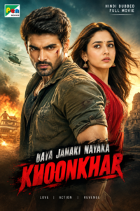 Jaya Janaki Nayaka KHOONKHAR movie poster featuring Bellamkonda Sreenivas and Rakul Preet Singh