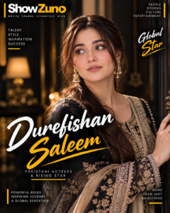 AI-generated ShowZuno editorial portrait of Hania Aamir, Pakistani actress known for Mere Humsafar and Kabhi Main Kabhi Tum