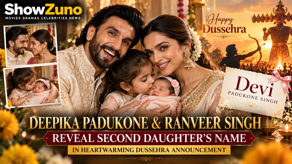 Deepika Padukone and Ranveer Singh celebrate Dussehra and reveal their second daughter's name, Devi Padukone Singh