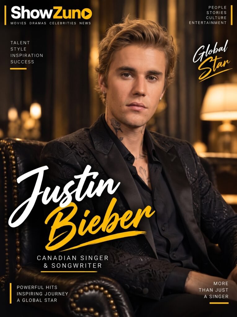 Justin Bieber, Canadian singer and songwriter, featured in a ShowZuno celebrity biography